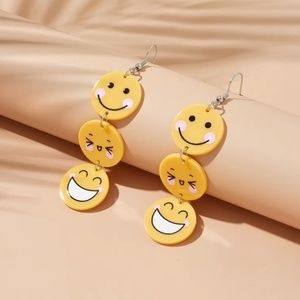 Dangle Smile Emoji Earrings